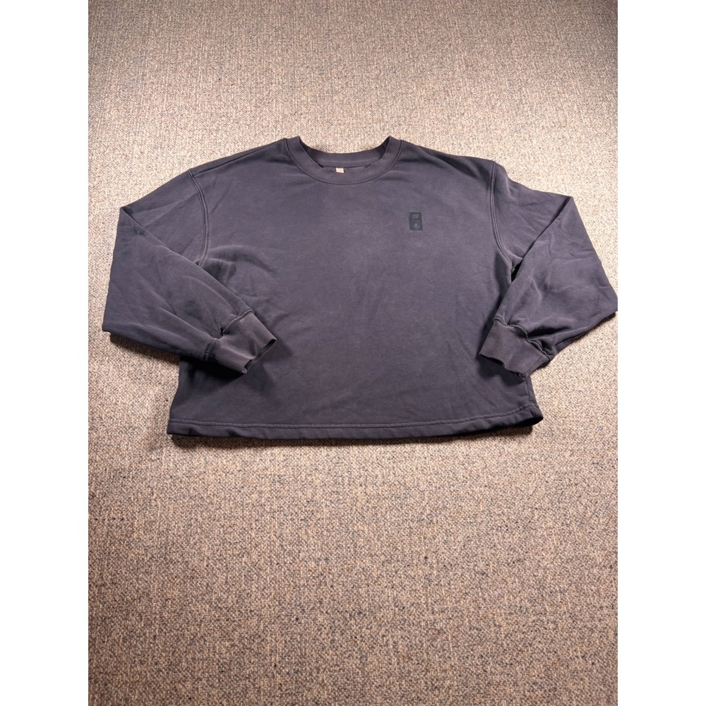 Fabletics Womens Crewneck Long‎ Sleeve Pullover Sweatshirt Navy Blue Medium